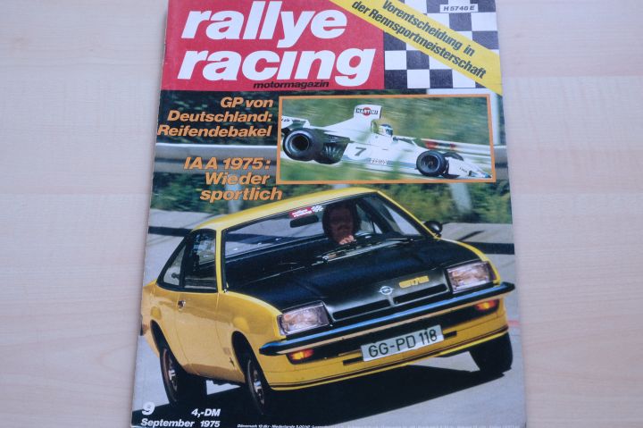 Deckblatt Rallye Racing (09/1975)